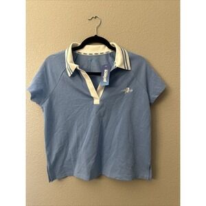 NWT‎ Prince Pickleball Women's Short Sleeve Polo Shirt Light Blue Size Small